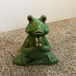 Ceramic meditating frog